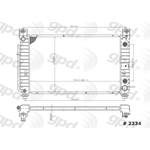 Order Radiator by GLOBAL PARTS DISTRIBUTORS - 2334C For Your Vehicle