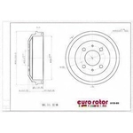 Order Rear Brake Drum by EUROROTOR - HYD89 For Your Vehicle