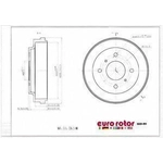 Order Tambour de frein arrière by EUROROTOR - NID86 For Your Vehicle