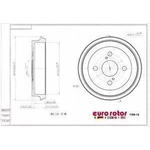 Order Tambour de frein arrière par EUROROTOR - TOD18 For Your Vehicle