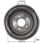 Order ULTRA - 80021 - Rear Brake Drum For Your Vehicle