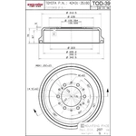 Order ULTRA - TOD39 - Rear Brake Drum For Your Vehicle