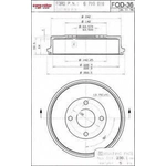 Order Tambour de frein arrière by ULTRA - FOD36 For Your Vehicle