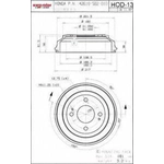 Order Tambour de frein arrière by ULTRA - HOD13 For Your Vehicle