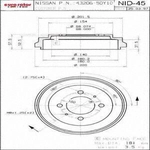 Order Rear Brake Drum by ULTRA - NID45 For Your Vehicle
