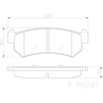 Order Rear Ceramic Pads by BREMBO - P10001N For Your Vehicle