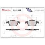 Order Rear Ceramic Pads by BREMBO - P24148N For Your Vehicle