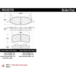 Order Plaquette arrière en céramique par CENTRIC PARTS - 103.03770 For Your Vehicle