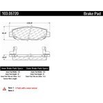 Order Plaquette arrière en céramique par CENTRIC PARTS - 103.05720 For Your Vehicle