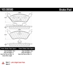 Order Plaquette arrière en céramique par CENTRIC PARTS - 103.08580 For Your Vehicle