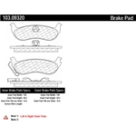 Order Plaquette arrière en céramique par CENTRIC PARTS - 103.09320 For Your Vehicle
