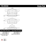 Order Plaquette arrière en céramique par CENTRIC PARTS - 103.09350 For Your Vehicle