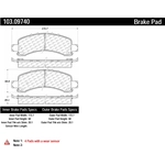 Order Plaquette arrière en céramique par CENTRIC PARTS - 103.09740 For Your Vehicle