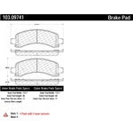 Order Plaquette arrière en céramique par CENTRIC PARTS - 103.09741 For Your Vehicle