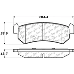 Order Plaquette arrière en céramique par CENTRIC PARTS - 103.10360 For Your Vehicle