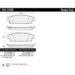 Order Plaquette arrière en céramique par CENTRIC PARTS - 103.11940 For Your Vehicle