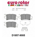 Order EUROROTOR - ID1857H - Rear Ceramic Pads For Your Vehicle