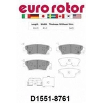 Order Plaquette arrière en céramique par EUROROTOR - ID1551H For Your Vehicle