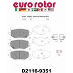 Order Rear Ceramic Pads by EUROROTOR - ID2116H For Your Vehicle