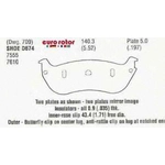 Order Plaquette arrière en céramique par EUROROTOR - ID674 For Your Vehicle