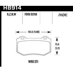 Order Plaquette arrière en céramique par HAWK PERFORMANCE - HB914Z.580 For Your Vehicle