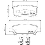Order Rear Ceramic Pads by HELLA PAGID - 355035411 For Your Vehicle