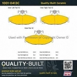 Order Rear Ceramic Pads by QUALITY-BUILT - 1001-0413C For Your Vehicle