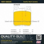 Order Rear Ceramic Pads by QUALITY-BUILT - 1001-0603C For Your Vehicle