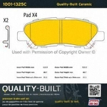 Order Rear Ceramic Pads by QUALITY-BUILT - 1001-1325C For Your Vehicle