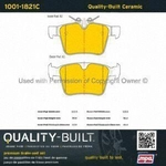 Order Rear Ceramic Pads by QUALITY-BUILT - 1001-1821C For Your Vehicle