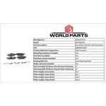 Order WORLDPARTS SYNERGY - WSD1707CH - Rear Ceramic Pads For Your Vehicle