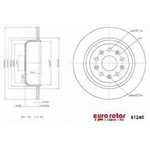 Order Rotor de frein à disque arrière par EUROROTOR - 51240 For Your Vehicle