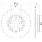 Order HELLA PAGID - 355122621 - Disc Brake Rotor (Pack of 2) For Your Vehicle