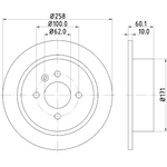 Order Rear Disc Brake Rotor by HELLA PAGID - 355126012 For Your Vehicle