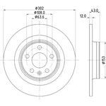 Order Rear Disc Brake Rotor (Pack of 2) by HELLA PAGID - 355126991 For Your Vehicle