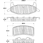 Order Rear Disc Pads by CENTRIC PARTS - 500.03770 For Your Vehicle