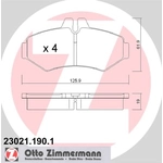 Order Plaquettes de freins arrière by ZIMMERMANN - 23021.190.1 For Your Vehicle