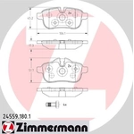Order Rear Disc Pads by ZIMMERMANN - 24559.180.1 For Your Vehicle