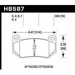 Order Rear High Performance Pads by HAWK PERFORMANCE - HB364B.587 For Your Vehicle