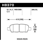 Order Plaquette de Frein arriére haute performance de HAWK PERFORMANCE - HB370F.559 For Your Vehicle