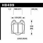 Order Plaquette de Frein arriére haute performance de HAWK PERFORMANCE - HB499F.610 For Your Vehicle