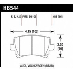 Order Rear High Performance Pads by HAWK PERFORMANCE - HB544B.628 For Your Vehicle