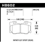 Order Rear High Performance Pads by HAWK PERFORMANCE - HB602B.545 For Your Vehicle
