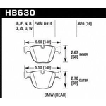 Order Rear High Performance Pads by HAWK PERFORMANCE - HB630B.626 For Your Vehicle