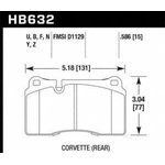 Order Rear High Performance Pads by HAWK PERFORMANCE - HB632B.586 For Your Vehicle