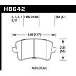 Order HAWK PERFORMANCE - HB642F.658 - Rear High Performance Pads For Your Vehicle