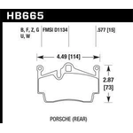 Order Rear High Performance Pads by HAWK PERFORMANCE - HB665B.577 For Your Vehicle