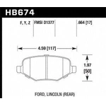 Order Rear High Performance Pads by HAWK PERFORMANCE - HB674F.664 For Your Vehicle