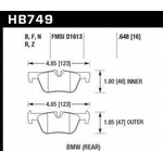 Order Rear High Performance Pads by HAWK PERFORMANCE - HB749N.648 For Your Vehicle