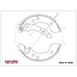 Order EUROROTOR - 1020 - Rear New Brake Shoes For Your Vehicle